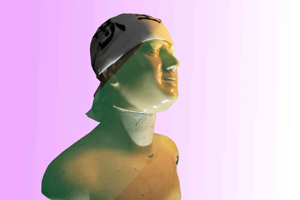 Logo do site noite.org: um manequim com bandana enrolada na cabeça